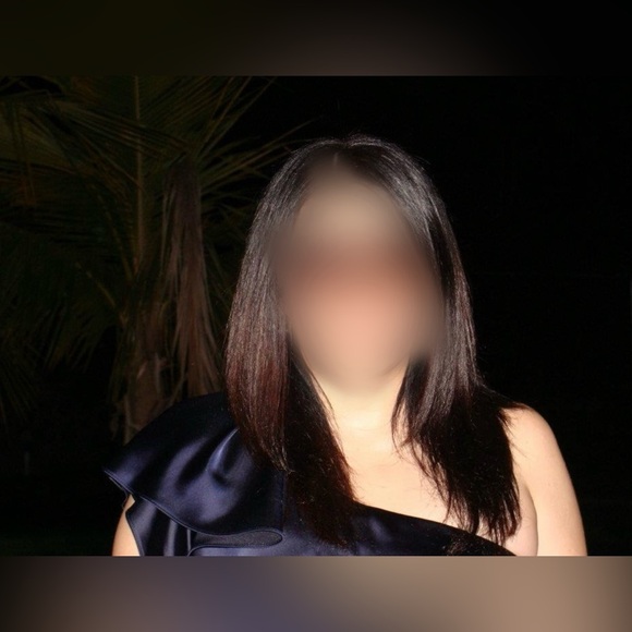 Melanie Lynn One Shoulder Navy Gown - Picture 9 of 9